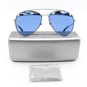ALAIN MIKLI Men's “Paon” Blue & Silver Sunglasses